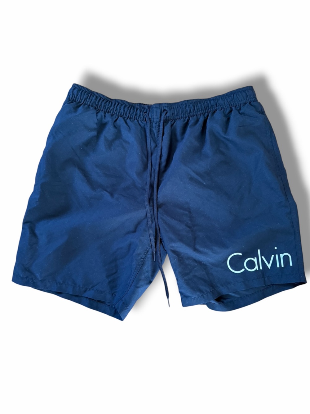 Calvin Klein Signature Black Men's Brief Lined Swim Trunks Shorts Pockets Sz XXL